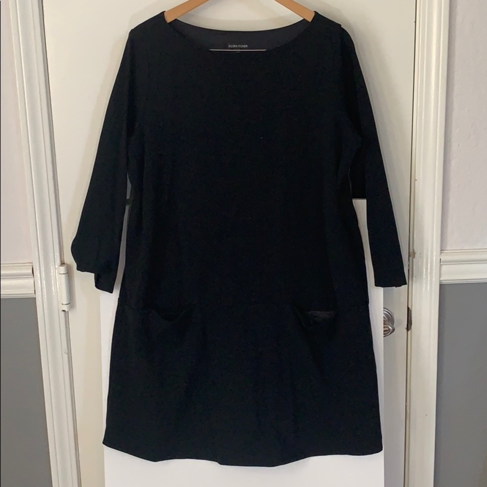 Eileen Fisher drop waist knit dress GUC